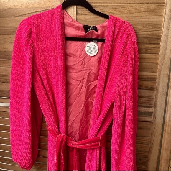 NWT Retrofete Audrey Sequin Dress in hot pink size S - Picture 7 of 8